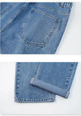 Men's Loose Straight-Leg Cotton Blend Jeans