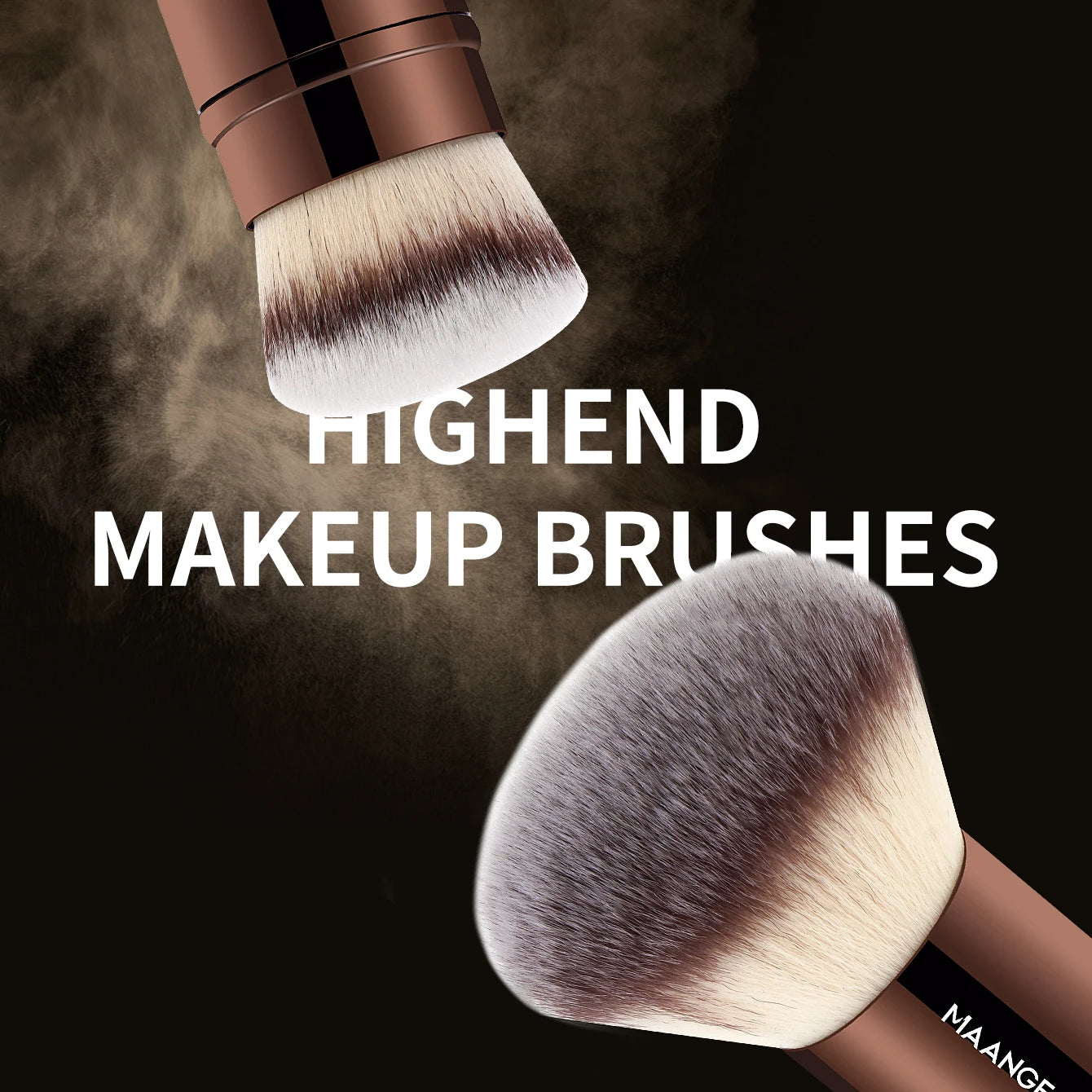 MAANGE Pro Makeup Brush Kit 20pcs Brushes with Storage Bag Dual End Foundation Powder Blush Eyeshadow Brush Beauty Blending Kit