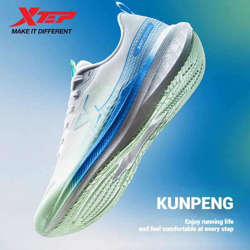 Xtep Kunpeng Running Shoes for Men 2025 Summer Shock-absorbing Rebound Lightweight Breathable Mesh Sport Shoes 875219110025