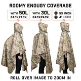 Tactical Camo Raincoat – Packable Waterproof Poncho