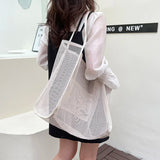 Women's Mesh Tote Bag for Beach & Shopping