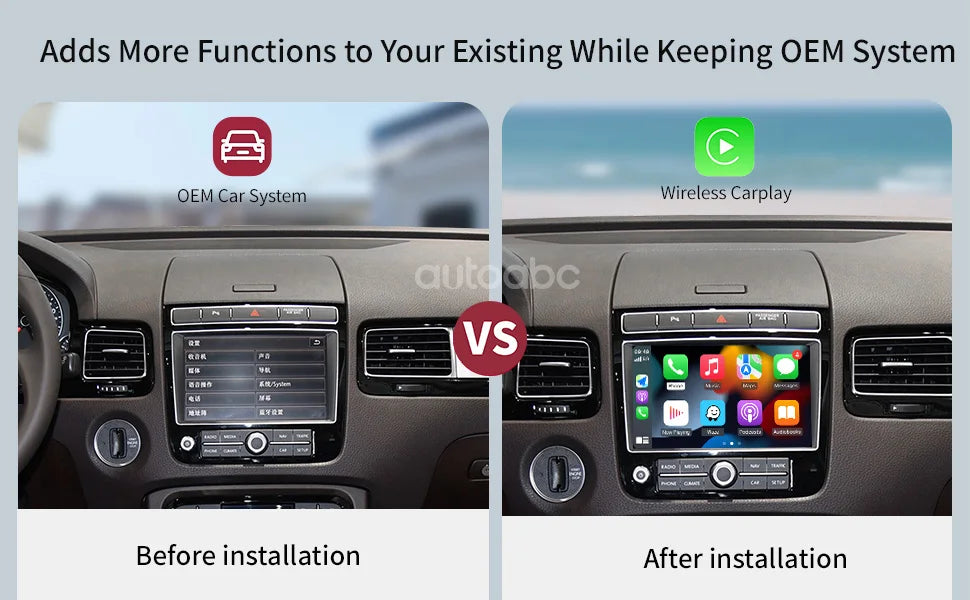 Wireless CarPlay & Android Auto for VW Touareg 7P RNS850