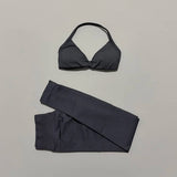 2Pcs HISTELLO Seamless Yoga Sports Set for Women Resistant Backless Bra Pilates Fitness Workout Running Leggings Gym Suit
