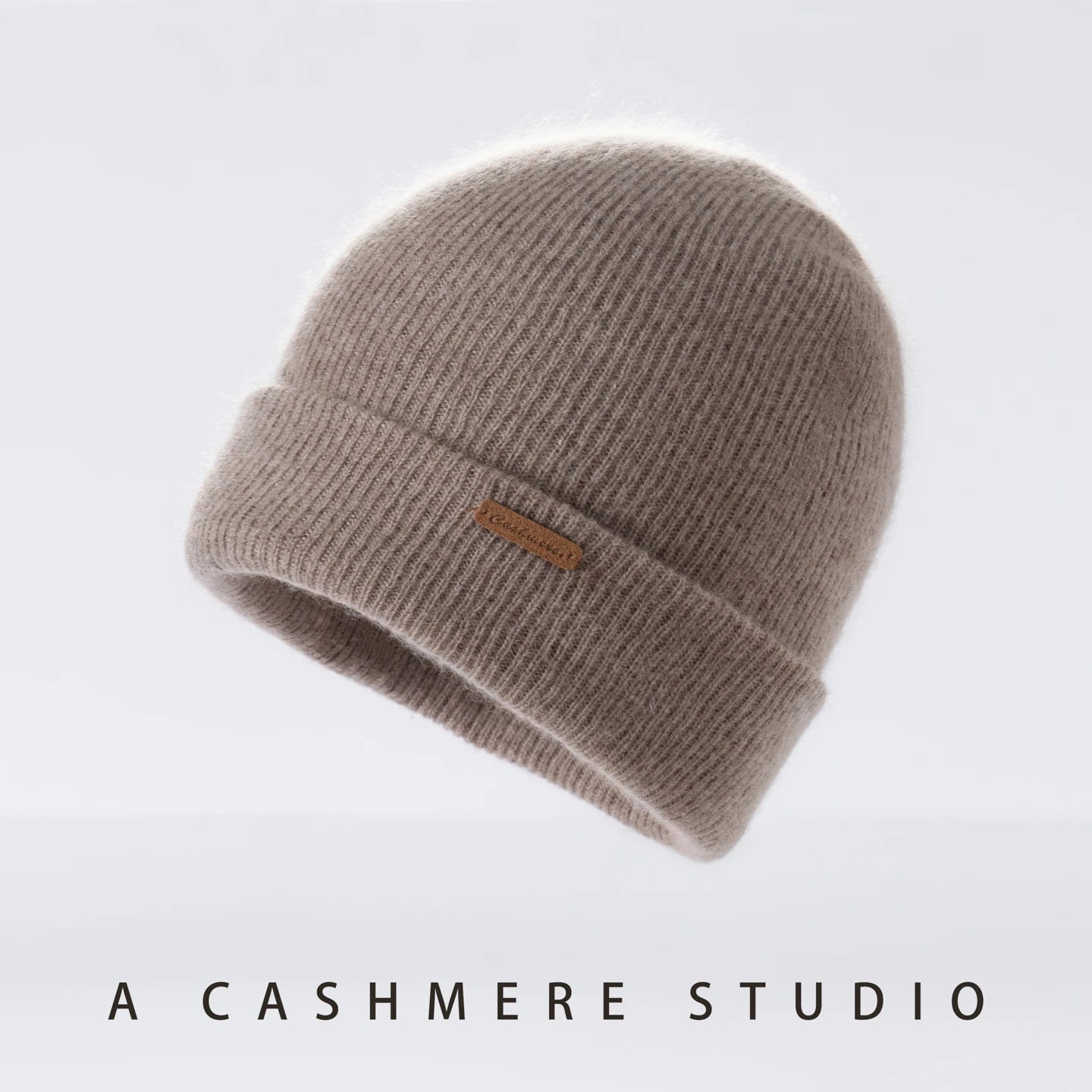 100% Cashmere Beanie Hat – Unisex Knit Winter Cap