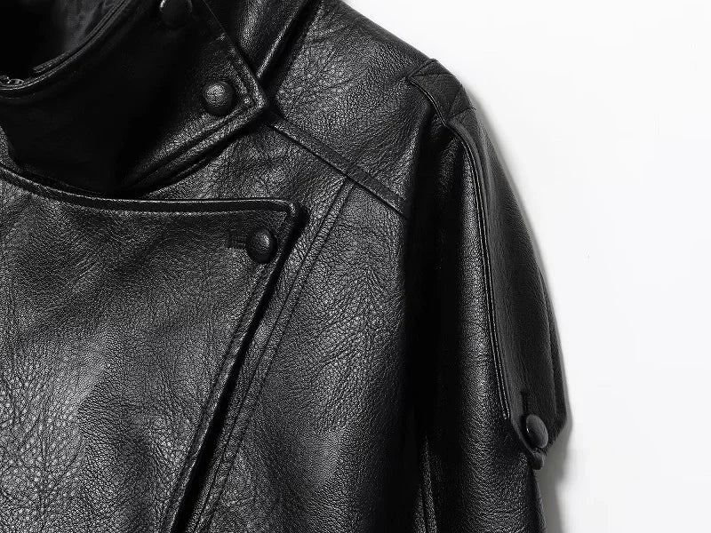 MUJER Faux Leather Jackets for Women Oversize Women's Bomber Jacket Fashion Winter Womens Coats Outerwears Demi-season Jackets