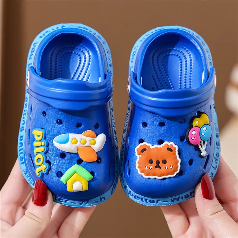 Cartoon Kids’ Summer Garden Clogs