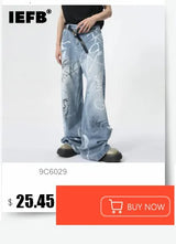 Retro Washed Wide-Leg Denim Trousers