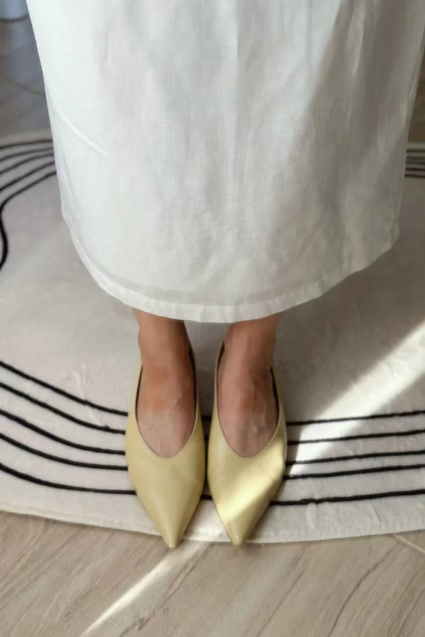 Women's Elegant Linen Midi Skirt – Summer 2025