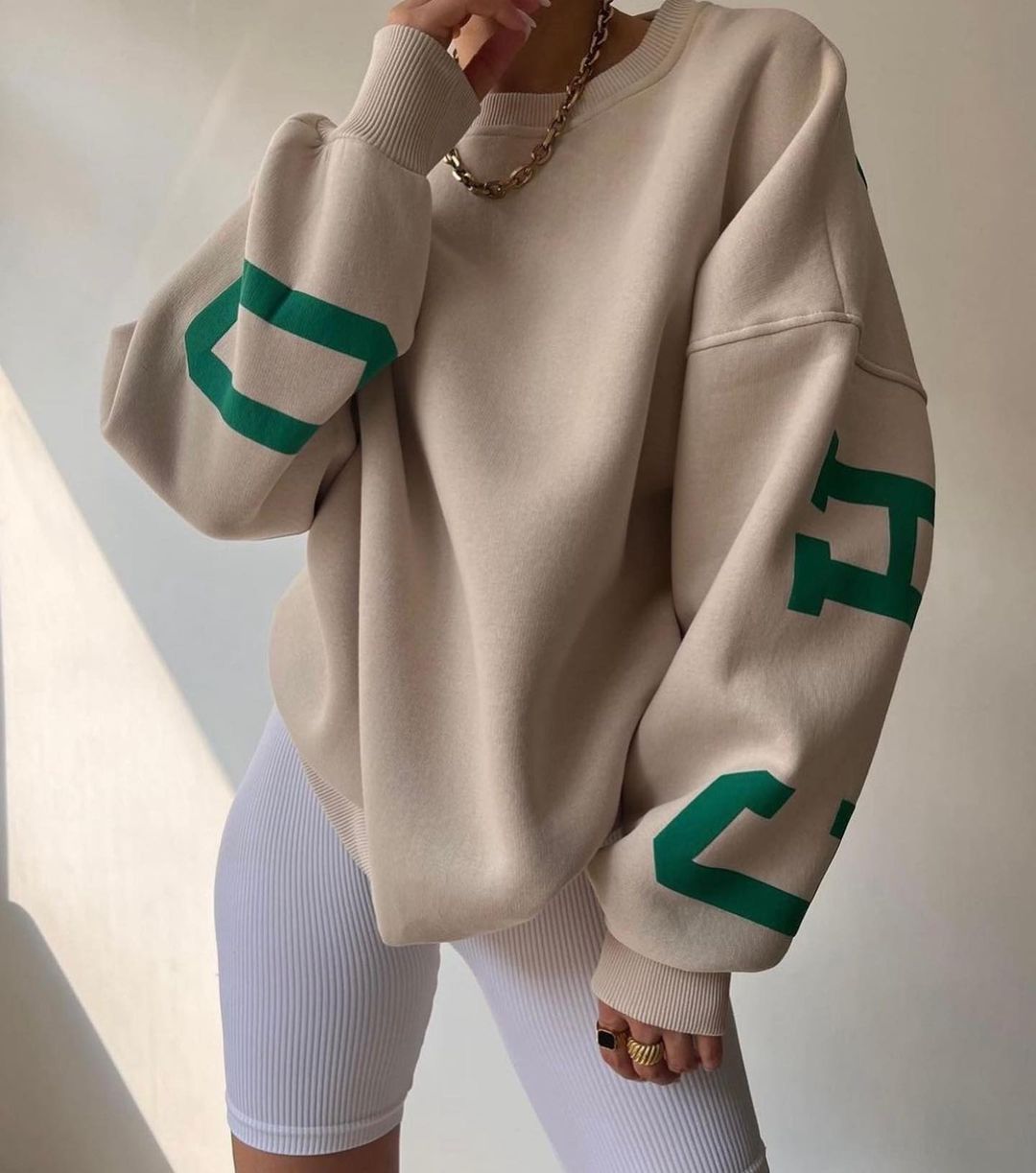 Women's Y2K Letter Print Relaxed Sweatshirt