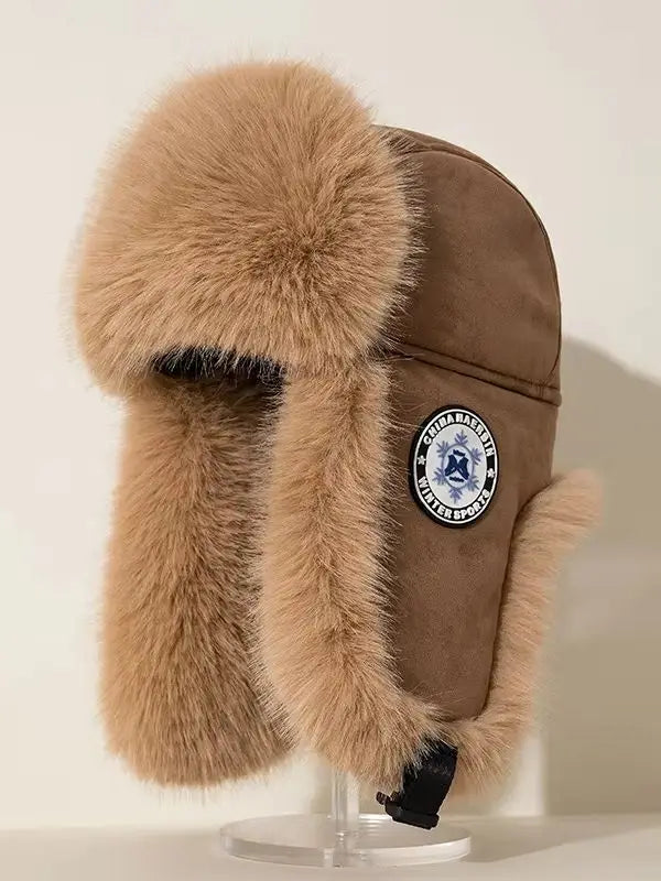 Faux Fur Winter Trapper Hat with Earflaps
