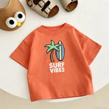 Summer Clothes Cartoon Printed Tops 1-7Years Old Child Round Neck Base Shirt Pure Cotton Clothing Kids Lovely Fashion T Shirt