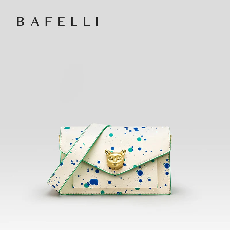 Bafelli Genuine Leather Flap Crossbody Bag – 2026 Collection