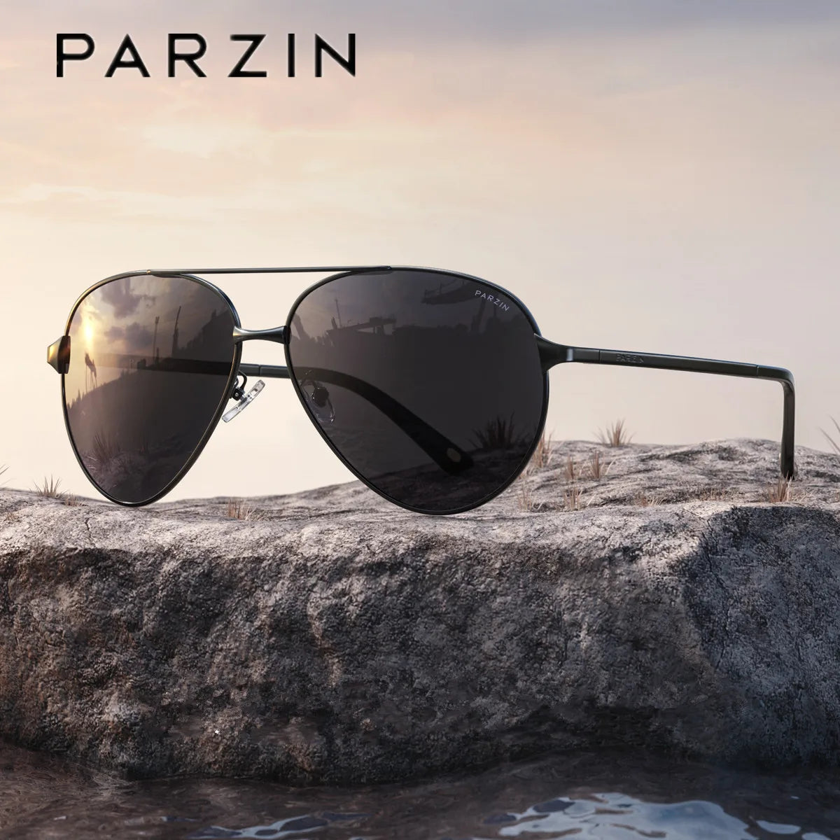 PARZIN Classic Aviation Polarized Sunglasses for Men