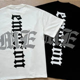MIXED EMOTION Oversized Cotton Rhinestone T-Shirt