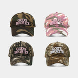 Retro Camo Cotton Baseball Cap with 3D Embroidery