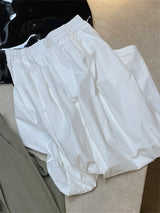 Women’s High-Waist Cotton Wide-Leg Pants