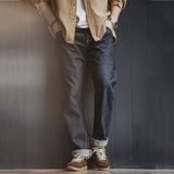 Maden Classic Brown Spliced German Trainer Shoes Flat Low-top Sneakers for Men's Spring and Autumn Casual Lace-up Sporty Shoes