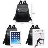 Women's Leather Backpack with Organizer Pockets