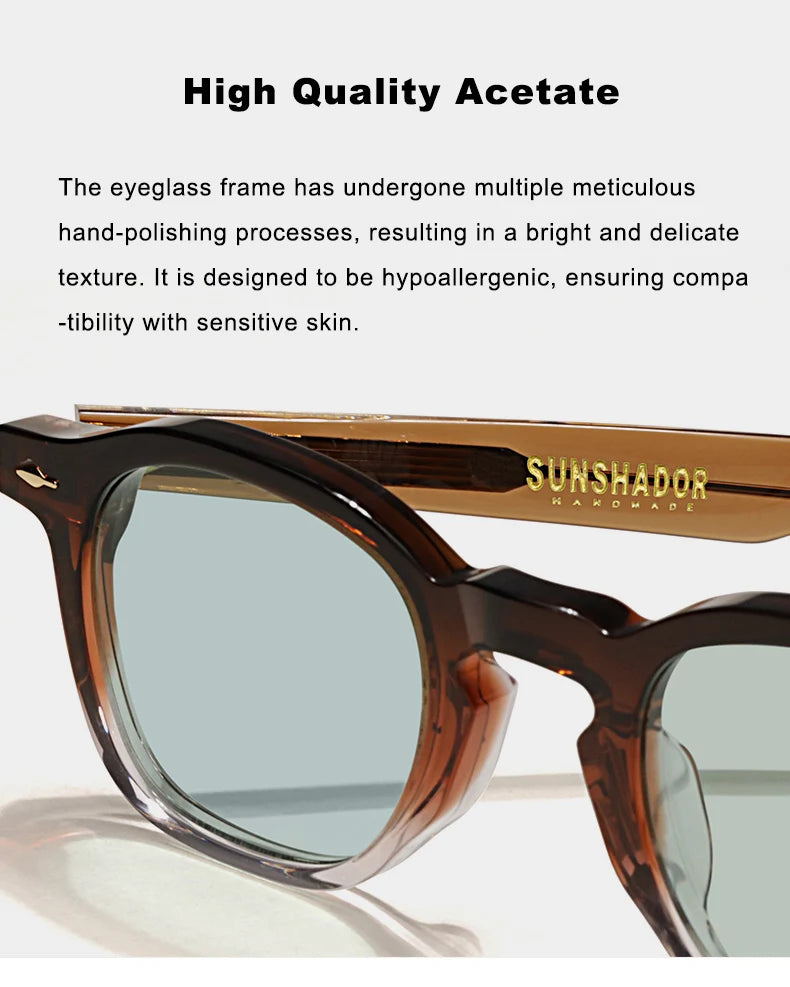 Tortoiseshell Round Acetate Sunglasses – UV400 Polarized