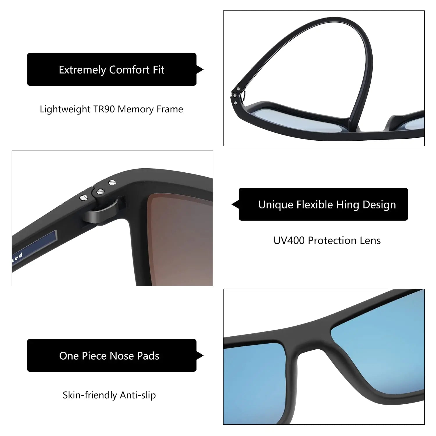 Zenottic Men's Polarized Sunglasses – UV400 TR90 Frame