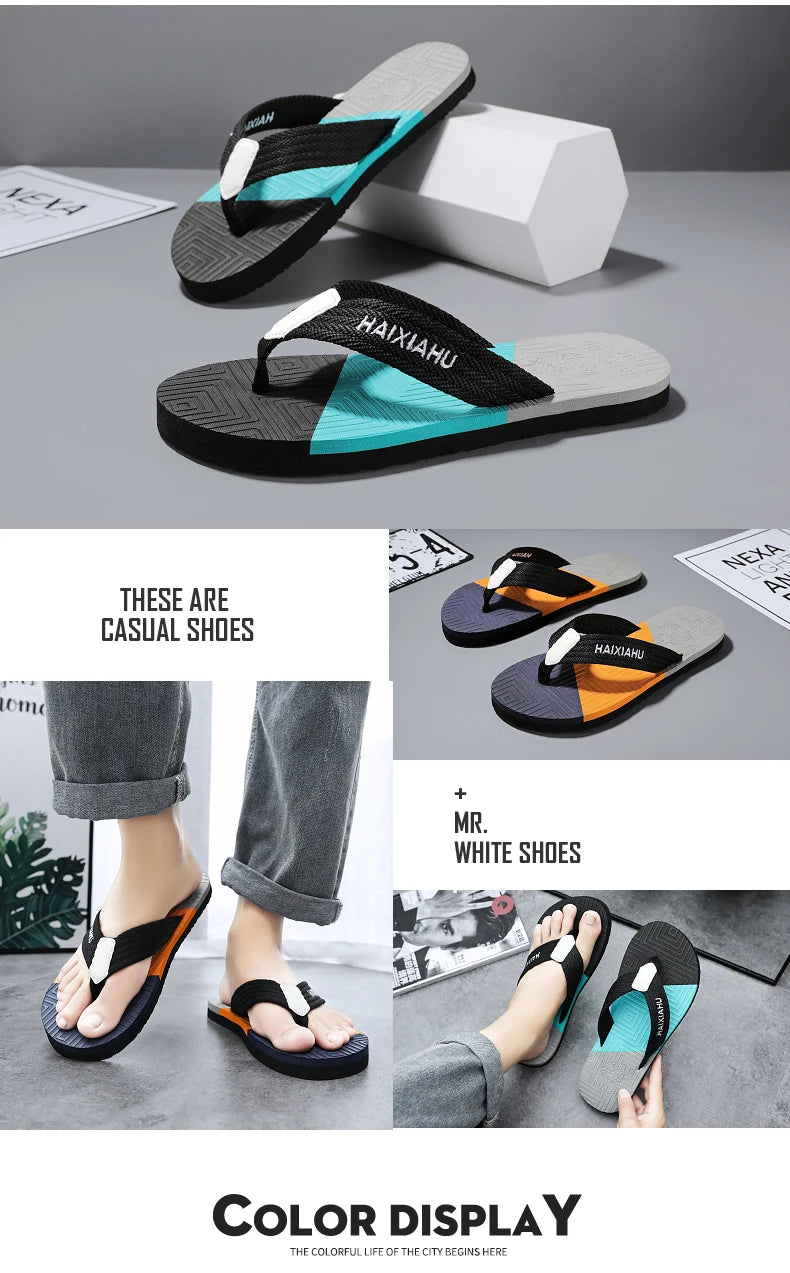 Men's EVA Flip Flops — Lightweight Non-Slip Beach & Indoor Slides