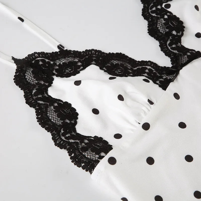 V-Neck Lace Patchwork Maxi Gown