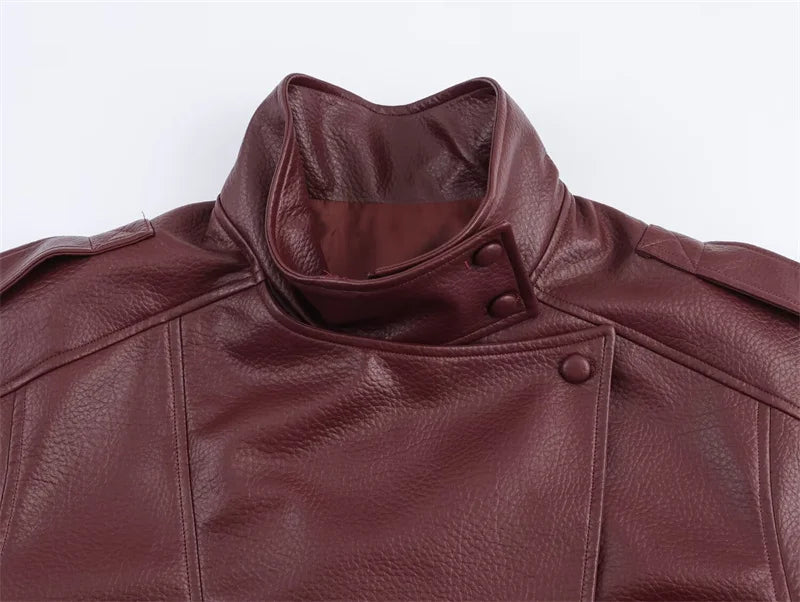 Women’s Black Moto Faux Leather Jacket