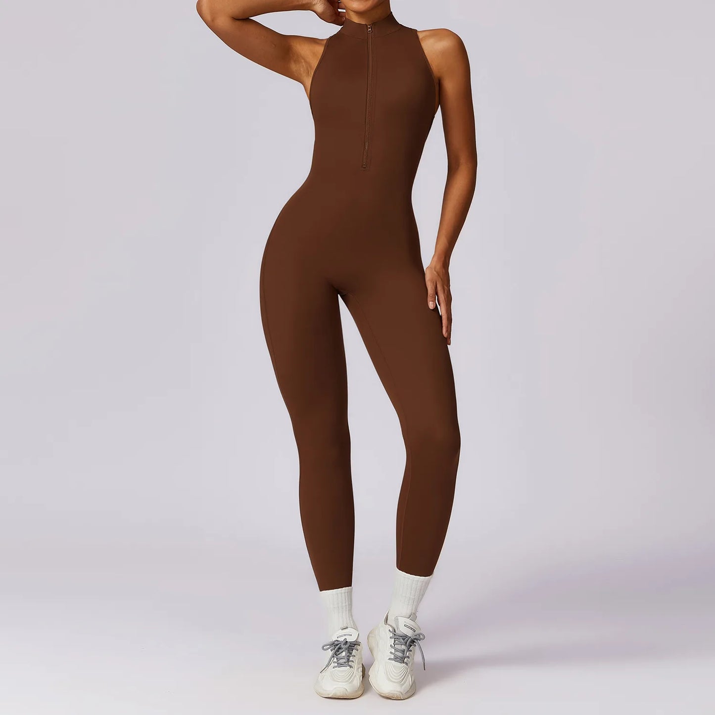 V-Back Athletic Yoga Jumpsuit
