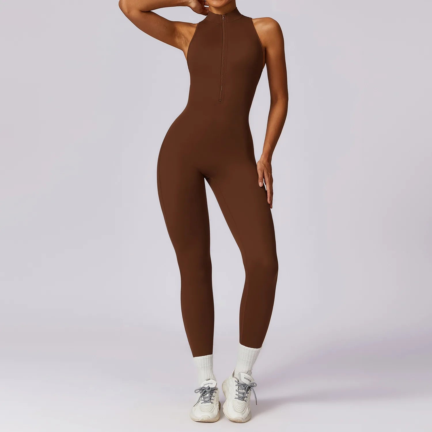 V-Back Athletic Yoga Jumpsuit