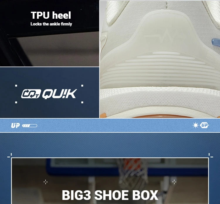 361 Degrees BIG3 6.0 Men's Basketball Sports Shoes Wear-Resistant Non-Slip Combat Breathable Rebound Sneakers Male 672521121