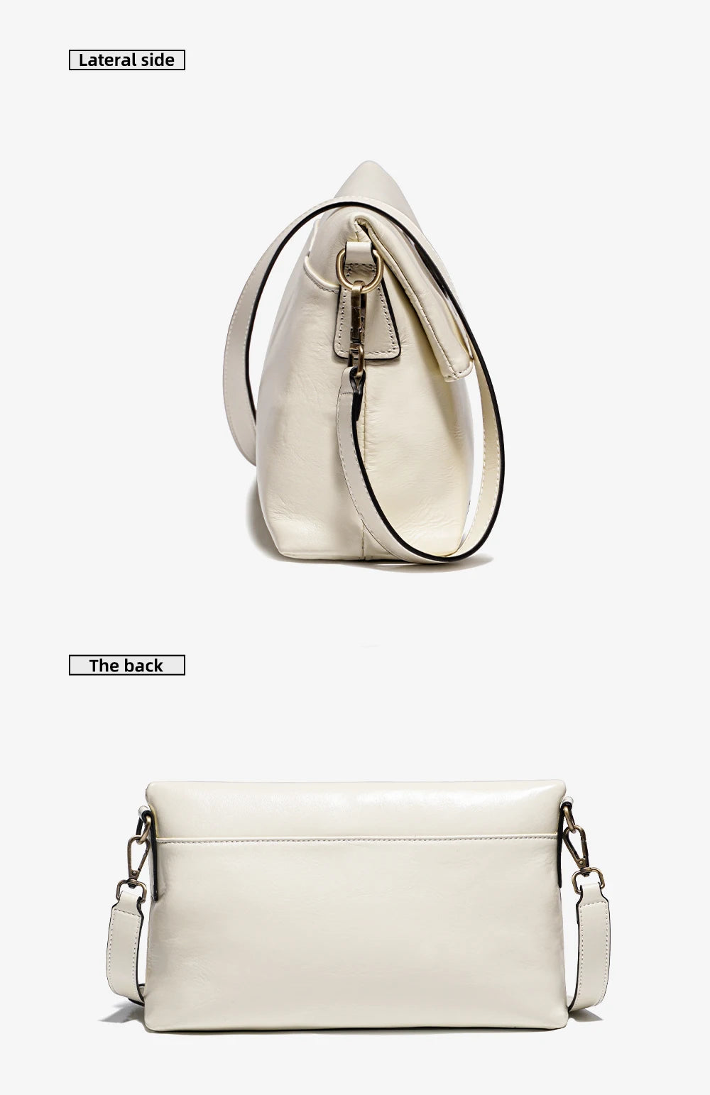 Zency Vintage Genuine Leather Handbag for Women Large Capacity Brown Crossbody Designer Shoulder Bag 2026 Summer Beige Sac Bolsa