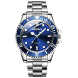 Fashion Men Business Watches Stainless Steel Band Men Calendar Quartz Watch Casual Clock Sports Wristwatch Reloj Hombre