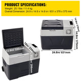 Succebuy 15-55L Portable Cooler Electric Compressor 12V/24V DC 110-240V AC Freezer Refrigerator for Home
