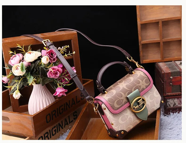 Carriage Emblem Crossbody Box Bag