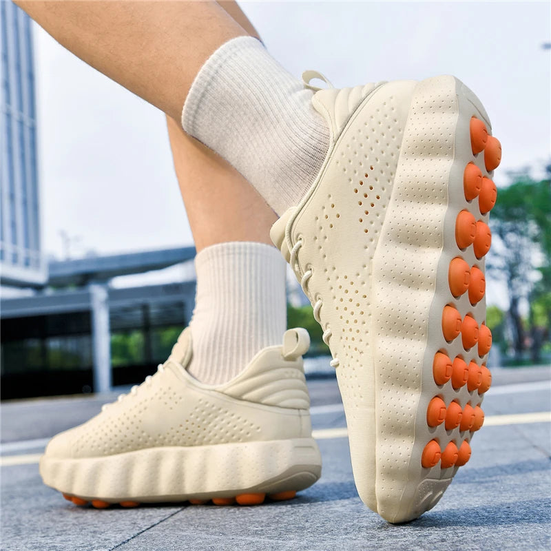 ClaWave Unisex Massage Cushioning Running Sneakers — Breathable Knit, Non-Slip