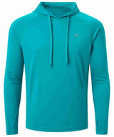 Summer Men's Long Sleeve UPF 50+ Hoodie T-Shirts, Rash Guard Quick Dry T-shirt Outdoor Sport Running Pullover