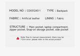 Septwolves Black Large Lapacity 16 Inch Laptop Backpack Man Women Leisure Business Waterproof PVC Leather School Bag Rucksack