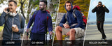 Pioneer Camp Men's Hoodies Outdoor Professional Grade Fleece Warmth Sweatshirt Zip PrimaLoft Active Evolve For Camping Hiking