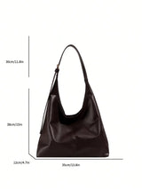 Large Capacity Solid Color Women's Shoulder Bag, Multifunctional Crossbody Bag, Women's Shoulder Tote Bag, Large Capacity Crossbody Tote Bag, Casual Work Bag