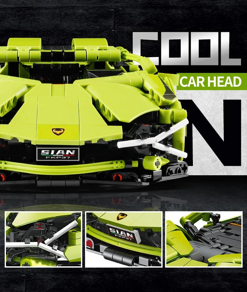Technical Super Speed Sports Car Building Block Model Remote Control Vehicle Assemble Brick Desk Decor Toys for Kid Adult Gift