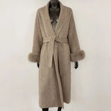 Double-Sided Wool & Fox Fur Jacket