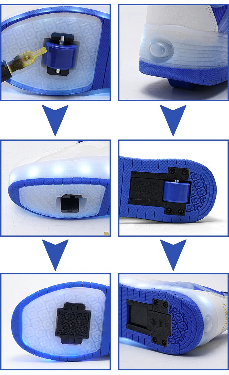LED Light-Up Roller Skate Shoes