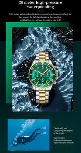 VA VA VOOM Men’s Luxury USA Business Diver Watch – Stainless Steel Quartz Chronograph