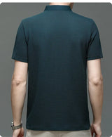 Men's Ice Silk Polo Shirt – Breathable Smart Casual Tee