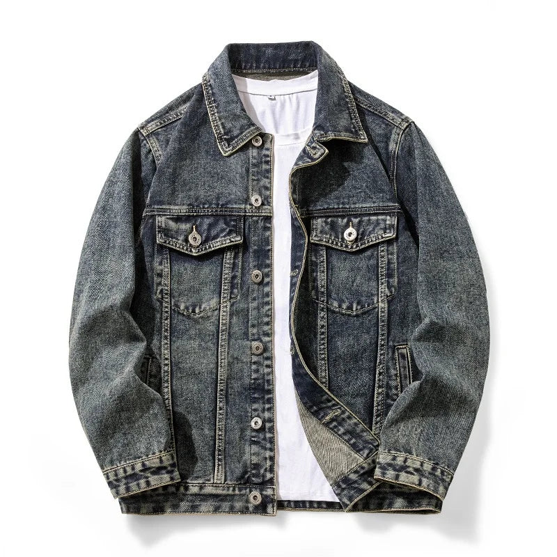 Washed Heavyweight Denim Jacket – Vintage Workwear
