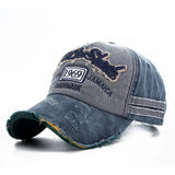 Washed Cotton Baseball Cap with Letter Detail