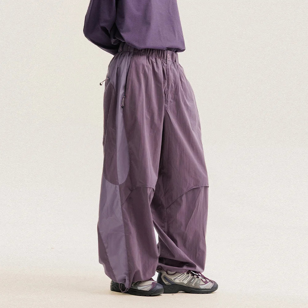 Men's Colorblock Wide-Leg Pants