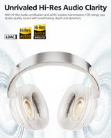 QCY H3S Over Ear Headphone Hi-Res LDAC Spatial Sound Headset H3S -56dB Adaptive ANC Wireless Earphone Bluetooth 6.0 102Hrs
