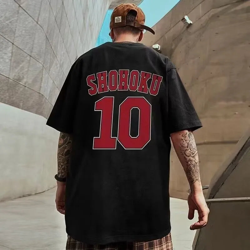 Men’s Oversized Number 10 Basketball T-Shirt