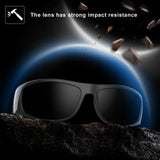Dark Sunglasses for Men Wrap Around Sunglasses for Big Heads Men UV400 Protection glasses W8005